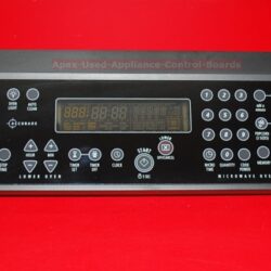 Part # 8302848, 8303884 Whirlpool Oven Control Panel And Control Board (Used, overlay fair - Black)