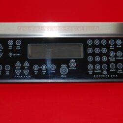 Part # 8303948, 8303819, 8303820 Whirlpool Wall Oven Control Panel And Control Board (used, overlay fair - SS/Black)