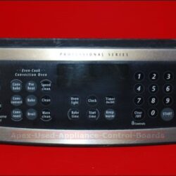 Part # 318224405, 316418735 Frigidaire Oven Control Panel And Control Board (Used, overlay fair - Black/SS)
