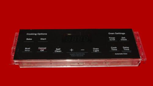GE Oven Control Board 164D8450G175 | WB27X45466 | OEM Used Tested (overlay fair - Black)