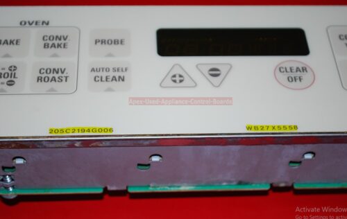 Part # 205C2194G006, WB27X5558, 205C2195G009 GE Oven Electronic Control Board (used, overlay fair - Almond)