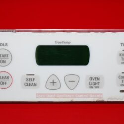Part # 191D3776P010, WB27T10830 GE Oven Electronic Control Board (used, overlay poor - Bisque)