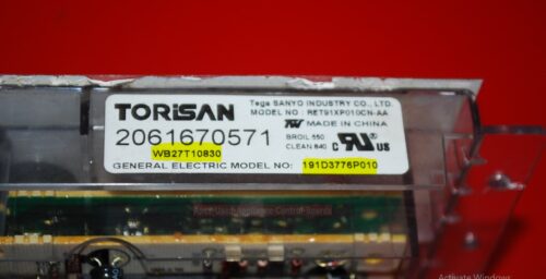 Part # 191D3776P010, WB27T10830 GE Oven Electronic Control Board (used, overlay poor - Bisque)