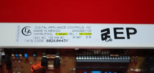 Part # 3196943, 6610058 Whirlpool Oven Electronic Control Board (used, overlay fair - Bisque)