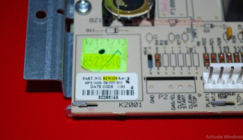 Part # 8522540, 8274008 Whirlpool Gas Oven Electronic Control Board (used, overlay fair - Bisque)