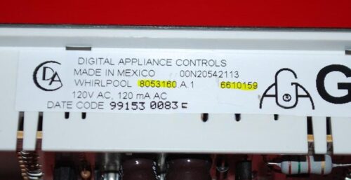 Part # 8053160 | 6610159 | Whirlpool Gas Oven Control Board (overlay fair - Black)