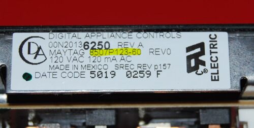 Part # 8507P123-60, WP5760M311-60 Maytag Oven Electronic Control Board (used, overlay fair - Black)