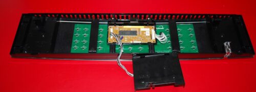 Part # 53001243, 53001240, 6871W1S160 Jenn-Air Microwave Oven Control Panel And Relay Board (Used, overlay good - Black/Stainless Steel)