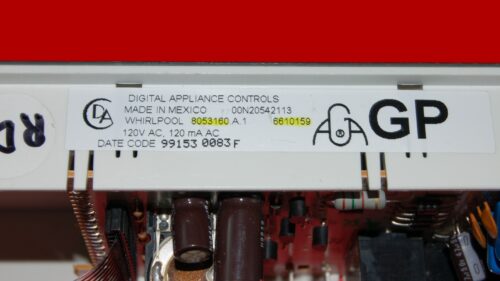 Part # WP6610449 | 8053160 | 6610159 | Whirlpool Gas Oven Control Board (overlay fair - Black)