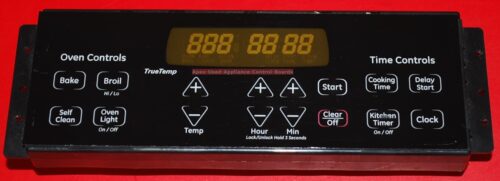 Part # WB27T11162, 191D5679G003 GE Oven Electronic Control Board (used, overlay fair - black)