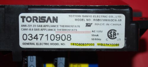 Part # WB27K10089, 183D8083P003 GE Oven Electronic Control Board (Used, Overlay Poor - Black)