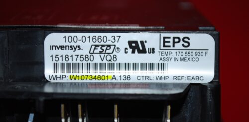 Part # W10734601 Whirlpool Oven Electronic Control Board (Used Overlay Fair - Black)