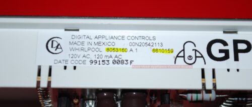Part # 8053160, 6610159 Whirlpool Oven Electronic Control Board (Used Overlay Fair - Black)