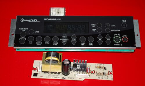 Part # 4453615 | 8523034 - Whirlpool Oven Control Board And Power Board (used, overlay good - Black)