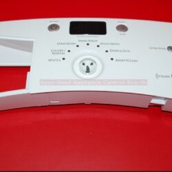 Part # WH42X10825, WH12X10520 GE Front Load Washer Control Panel And Control Board (used, overlay fair - White)