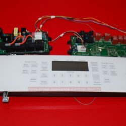 Part # WB27T11123, WB27T11086,WB27T11156, WB27T11085, 191D5810G004 GE Oven Control Panel And Control Boards (used, overlay good - White)