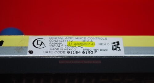 Part # 31-32059601-B Amana Oven Electronic Control Board (used, overlay fair - Dark Gray)