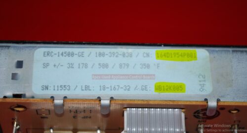 Part # 164D1954P001, WB12K005 GE Oven Electronic Control Board (used, overlay poor - Black)
