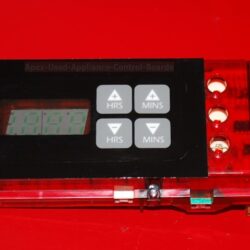 Part # 31771301 Amana Oven Electronic Control Board (used, overlay good - Red/Black)