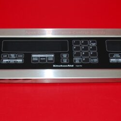 Part # 4451791, 4456033, 4456322 Kitchen-Aid Oven Control Panel And Board (used, overlay good -SS/Black)