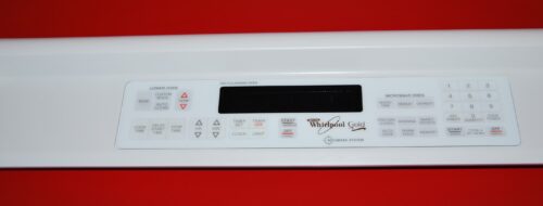 Part # 8300408 | 4456048 Whirlpool Oven Panel And Control Board (used, overlay good - White)