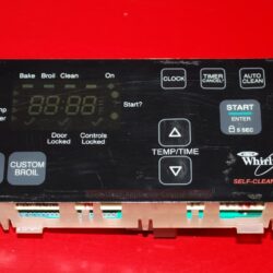 Part # 8524276, 6610384 Whirlpool Oven Electronic Control Board (used, overlay poor - Black)