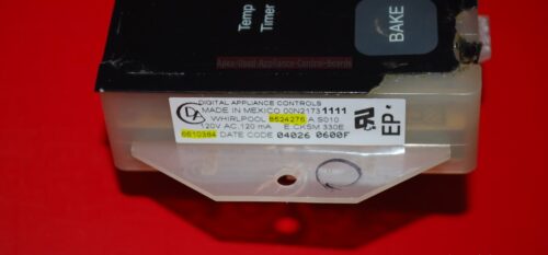 Part # 8524276, 6610384 Whirlpool Oven Electronic Control Board (used, overlay poor - Black)