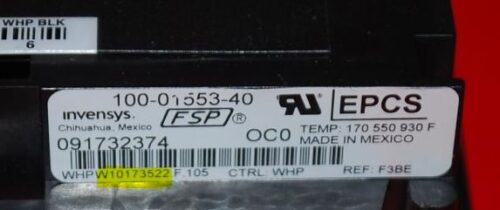 Part # WPW10271740 | W10173522 | Whirlpool Oven Control Board (overlay good - Black)