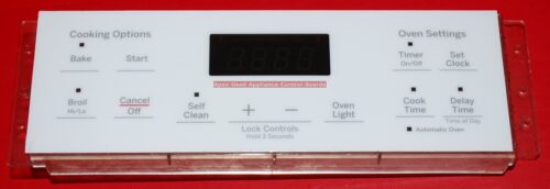 Part # 164D8450G175, WB27X29092 GE Oven Electronic Control Board (used, overlay good - White)