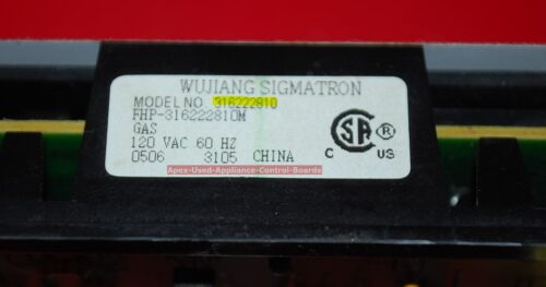Part # 316222810 Frigidaire Oven Electronic Control Board (used, overlay good - bisque)