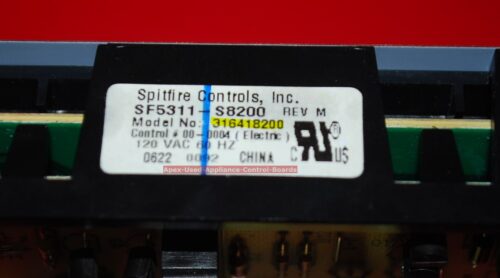 Part # 316418200 Frigidaire Oven Electronic Control Board (used, overlay good - white)