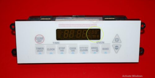 Part # 164D3086G002 GE Oven Electronic Control Board (used, overlay fair - White,Yellow)