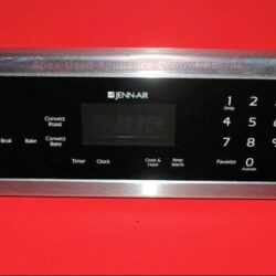 Part # 5765M487-60, 8507P180-60, 74008952 Jenn-Air Oven Control Panel And Control Board (used, overlay fair - Stainless Steel/Black)