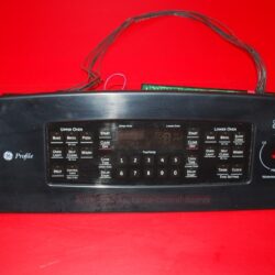 Part # WB27T10964, WB27T10929, WB27T10928 GE Range Oven Control Panel And Boards (used, overlay fair - Black)