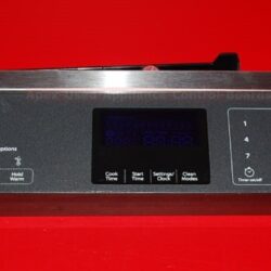 Part # W10847542, W10286213, W10496288 Whirlpool Oven Control Panel And Control Boards (used, overlay good - Stainless Steel/Gray)