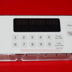 Part # 164D8496G040, WB27X25322 GE Oven Electronic Control Board (used, overlay good - Bisque)