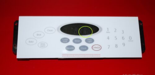 Part # 8507P237-60 Maytag Oven Electronic Control Board (used, overlay fair - white)