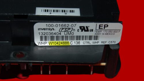 Part # WHPW10424886 | W10424886 | Whirlpool Oven Control Board (overlay fair - Dark Gray)