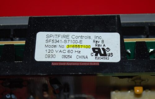 Part # 316557100 Frigidaire Oven Electronic Control Board (used, overlay fair - Bisque)