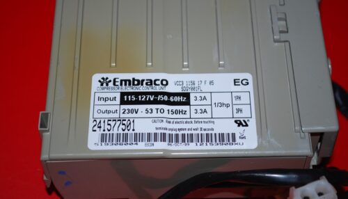 Part # VCC3 1156 17 F 05 Frigidaire Refrigerator Compressor Control Unit / Inverter (used)