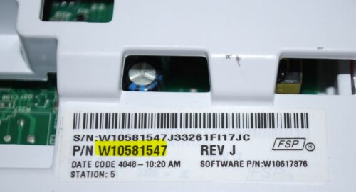 Part # W10581547 | Whirlpool Washer Control Board