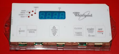 Part # 98007079, 6610258 Whirlpool Oven Electronic Control Board (used, overlay fair - White)
