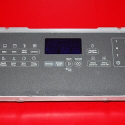 Part # W10347931, W10340304 Whirlpool Oven Control Membrane And Board (used, overlay good - Dark Gray)