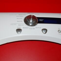 Part # WE19M1579, WE4M469 GE Dryer Panel And User Interface Board (used, overlay good - White)