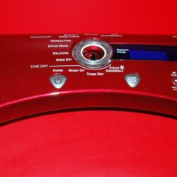 Part # WE19M1618, WE4M418 GE Dryer Panel And User Interface Board (used, overlay good - Red)