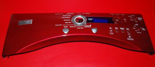 Part # WE19M1618, WE4M418 GE Dryer Panel And User Interface Board (used, overlay good - Red)