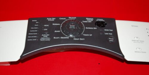 Part # 280086, 8558757 Kenmore Dryer User Interface Panel And Control Board (used, overlay fair - Bisque/ Black)