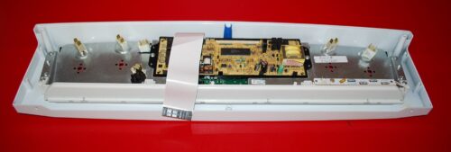 Part # 9762587, 9763545, 9763681 Whirlpool Oven Control Panel And Control Board (used, overlay good - White)