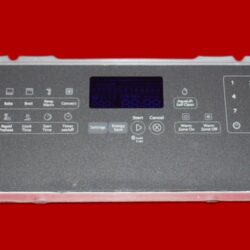 Part # W10347931, W10340304 Whirlpool Oven Control Membrane And Board (used, overlay good - Dark Gray)