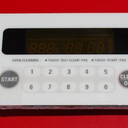 Part # WB27T10249, 164D3260P017(B), WB27T0317(S) GE Oven Electronic Control Board And Membrane Switch (used, overlay good - Bisque)